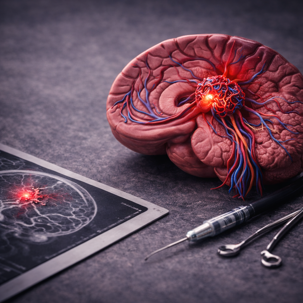 Arteriovenous malformation — brain vascular illustration